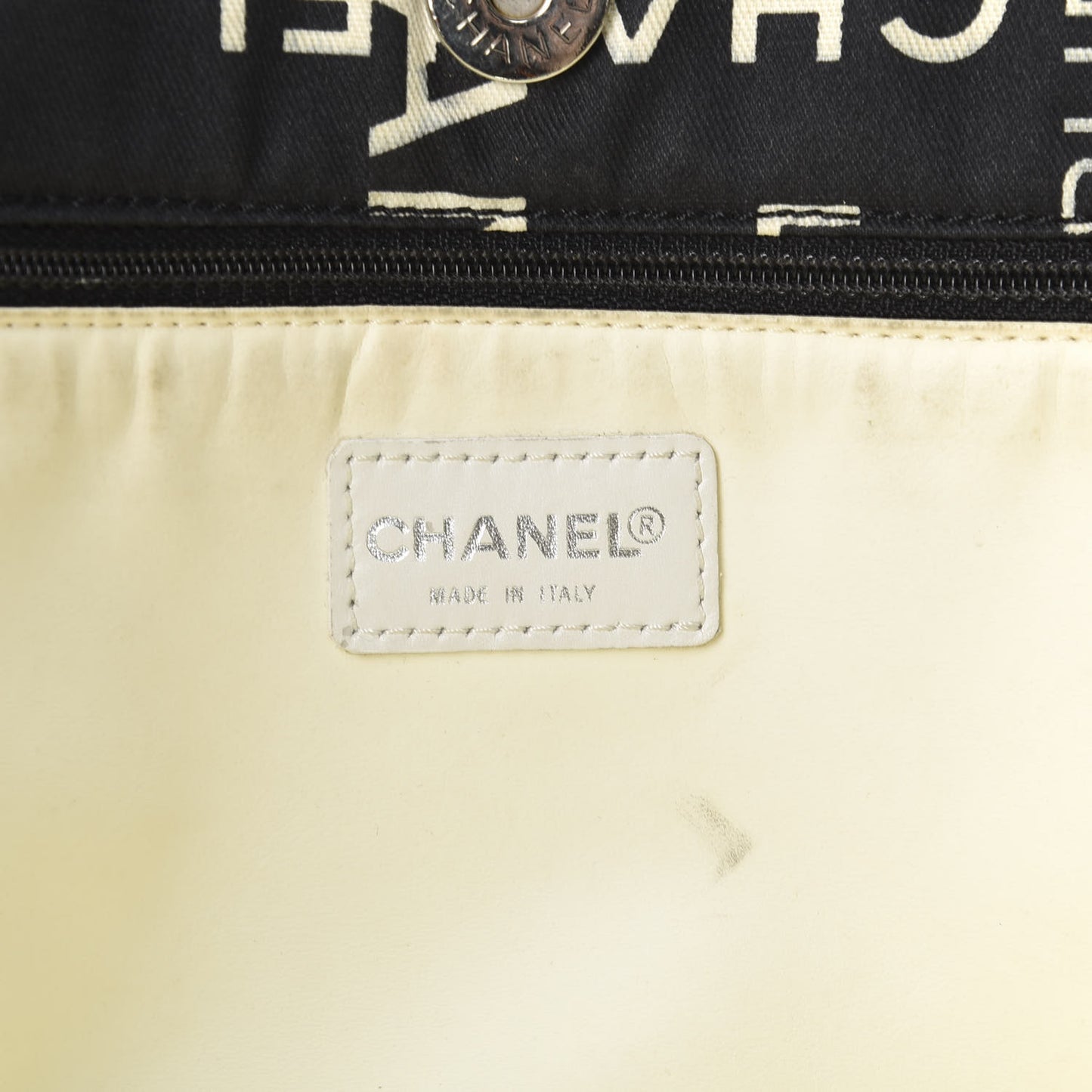 Canvas 31 Rue Cambon Beach Tote Black