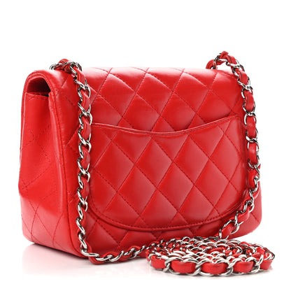 Chanel Lambskin Quilted Mini Square Flap Red 3 of 16