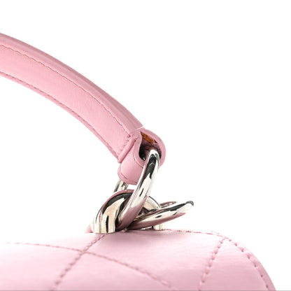 Chanel Calfskin Stitched Small Ring My Bag Flap Crossbody Pink 11 of 12
