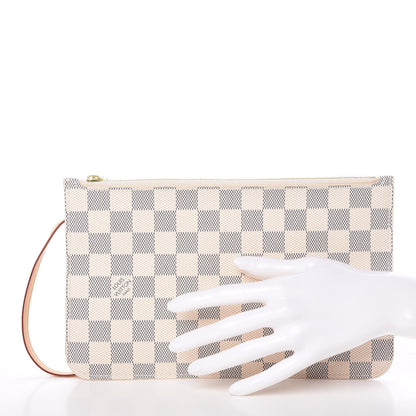 Louis Vuitton Damier Azur Neverfull MM GM Pochette 2 of 9