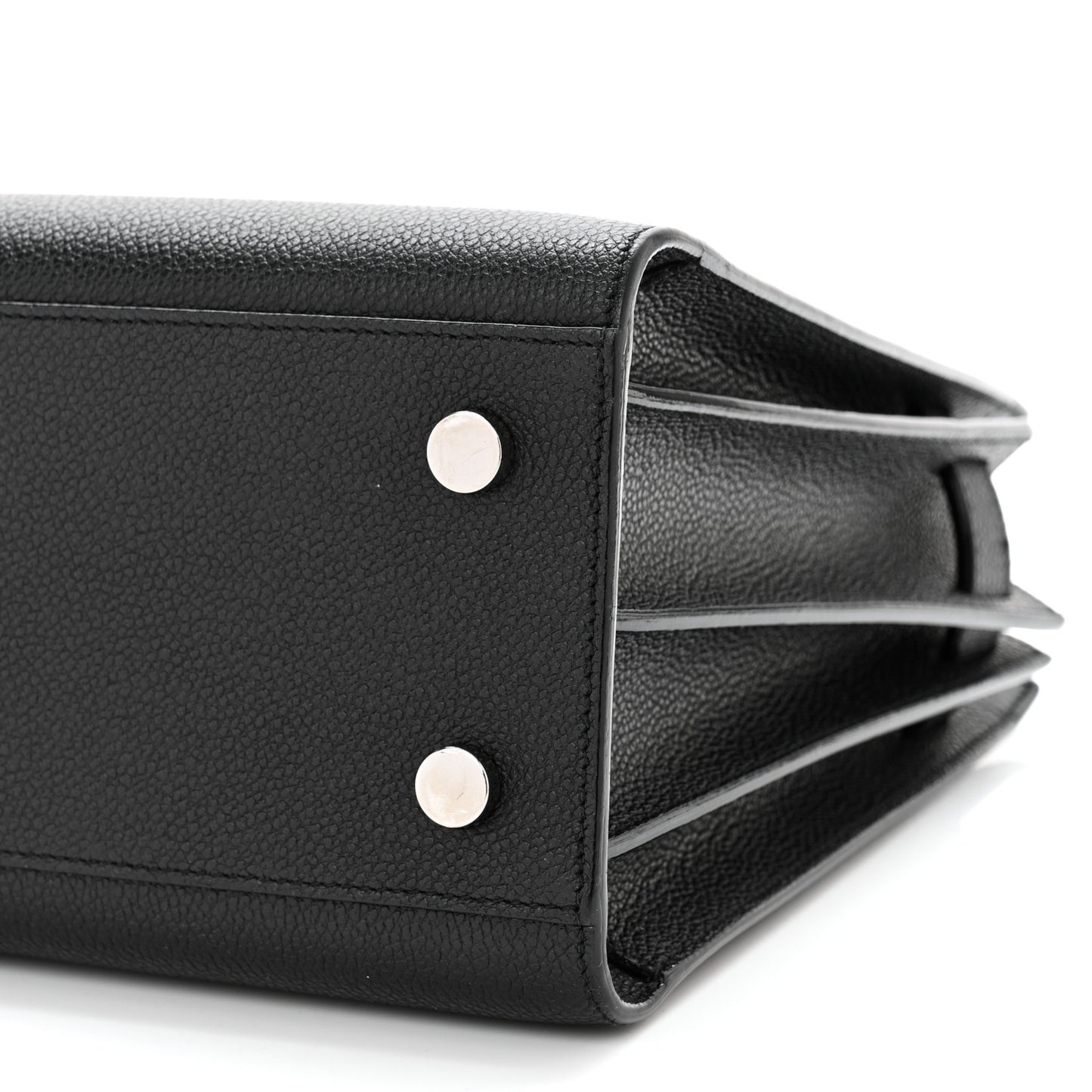 Grained Calfskin Baby Sac De Jour Black