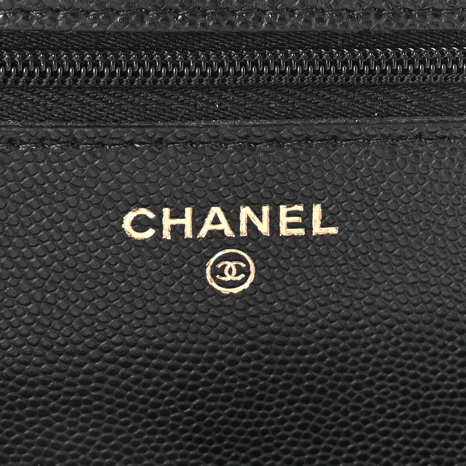 Chanel Caviar Quilted Medallion Wallet on Chain WOC Black 6 of 12