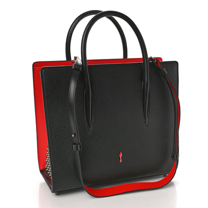 Christian Louboutin Calfskin Empire Patent Studded Medium Paloma Black 3 of 9