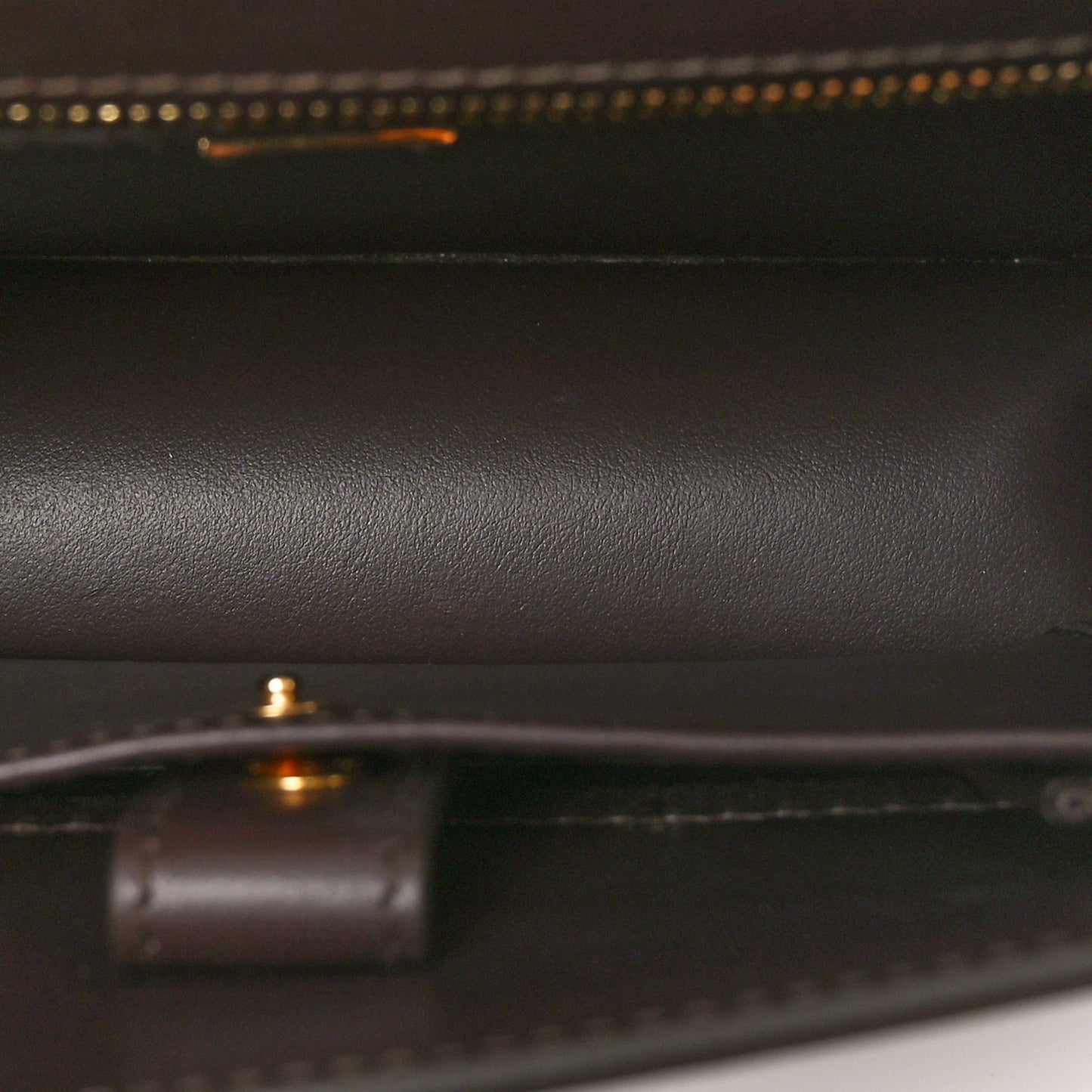 DOLCE GABBANA Patent DG Logo Flap Crossbody Bag Brown