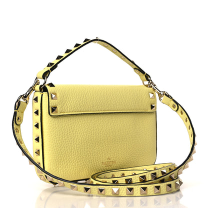 Valentino Garavani Grainy Calfskin Rockstud Crossbody Pouch Lime Sorbet 2 of 8
