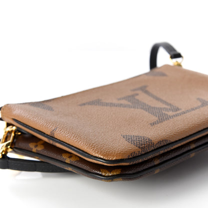 Louis Vuitton Reverse Monogram Giant Double Zip Pochette 5 of 9