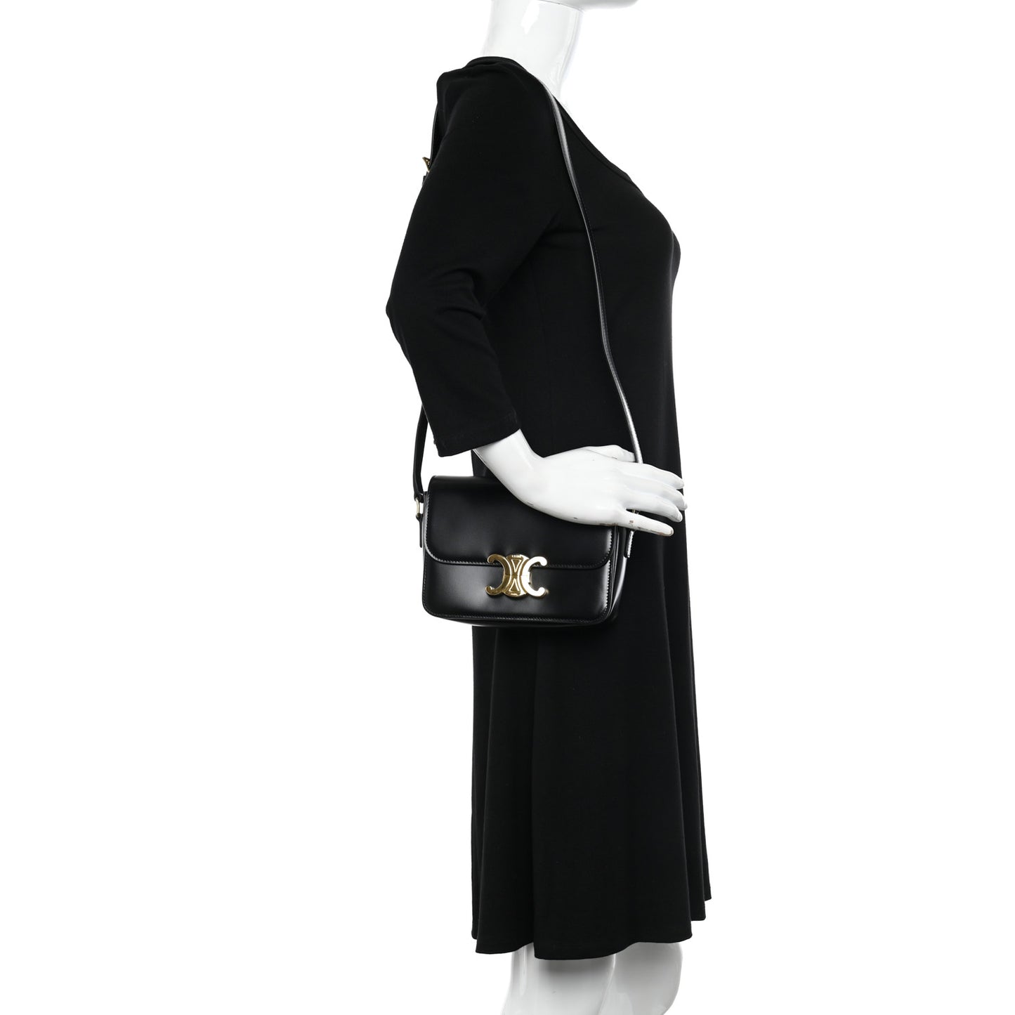 Shiny Calfskin Teen Triomphe Black