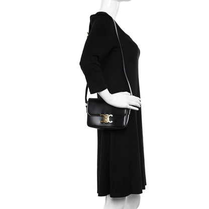 Celine Shiny Calfskin Teen Triomphe Black 2 of 11