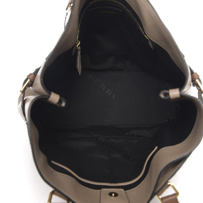 Burberry Heritage Grain Smooth Calfskin Large Clarborough Tote Sepia Brown Honey 4 of 13