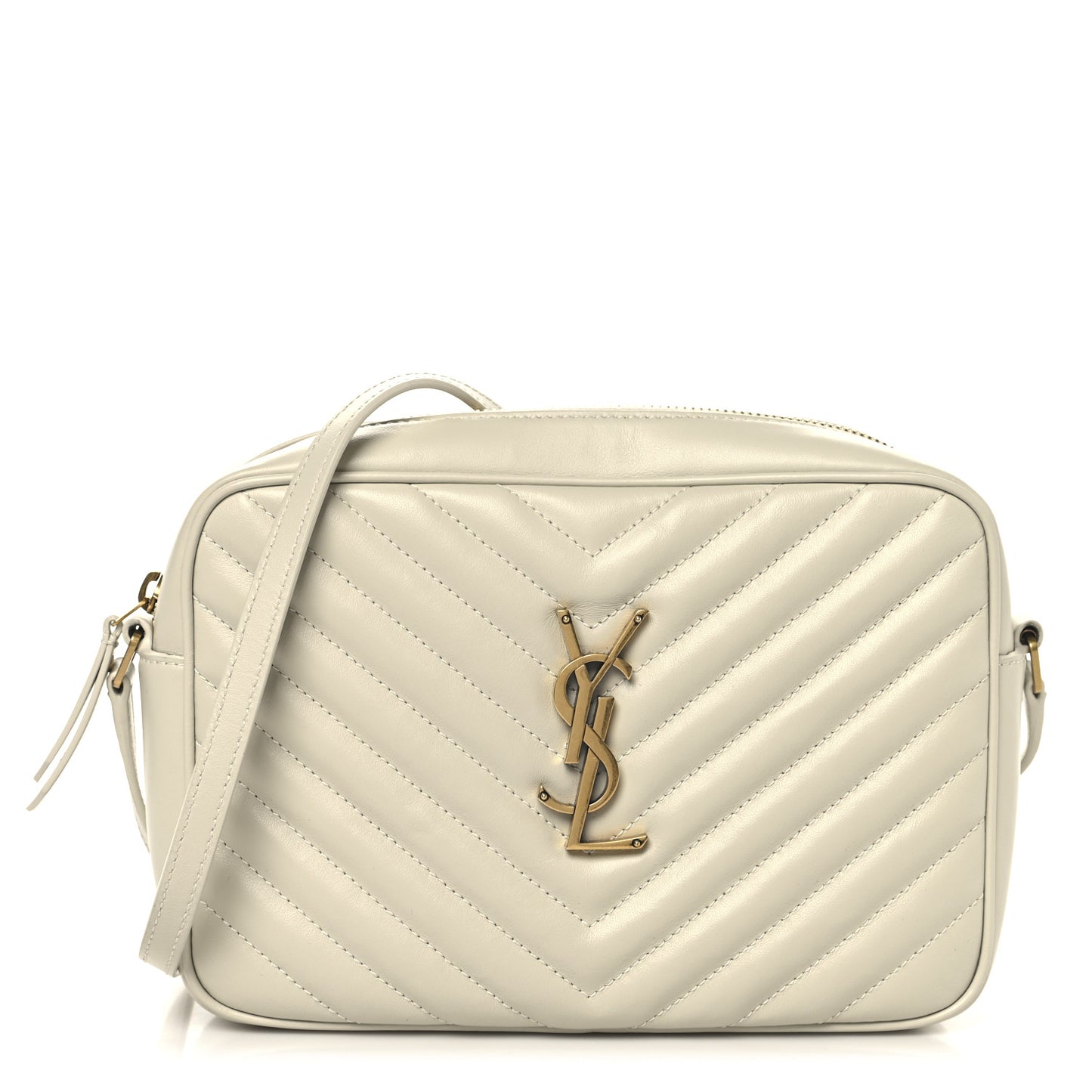 Calfskin Matelasse Monogram Lou Camera Bag Crema Soft