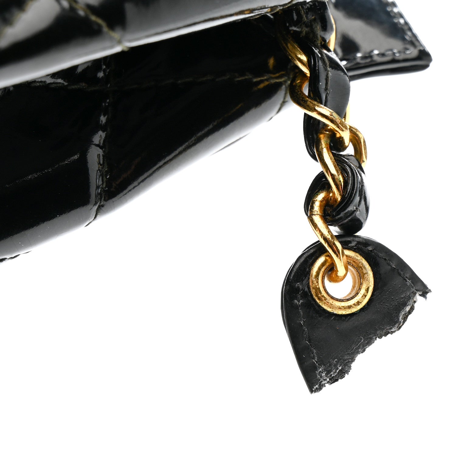 Chanel Patent Quilted Mini Shoulder Bag Black 14 of 15