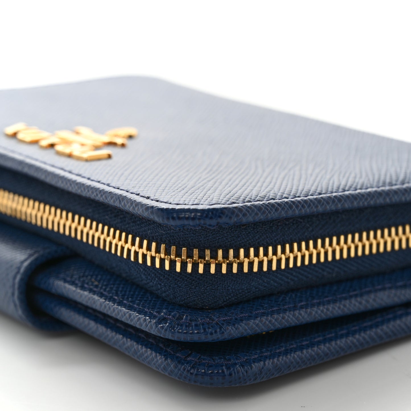 Saffiano Metal Compact Wallet Cobalto