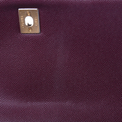 Chanel Caviar Lizard Quilted Medium Coco Handle Flap Burgundy 10 of 11
