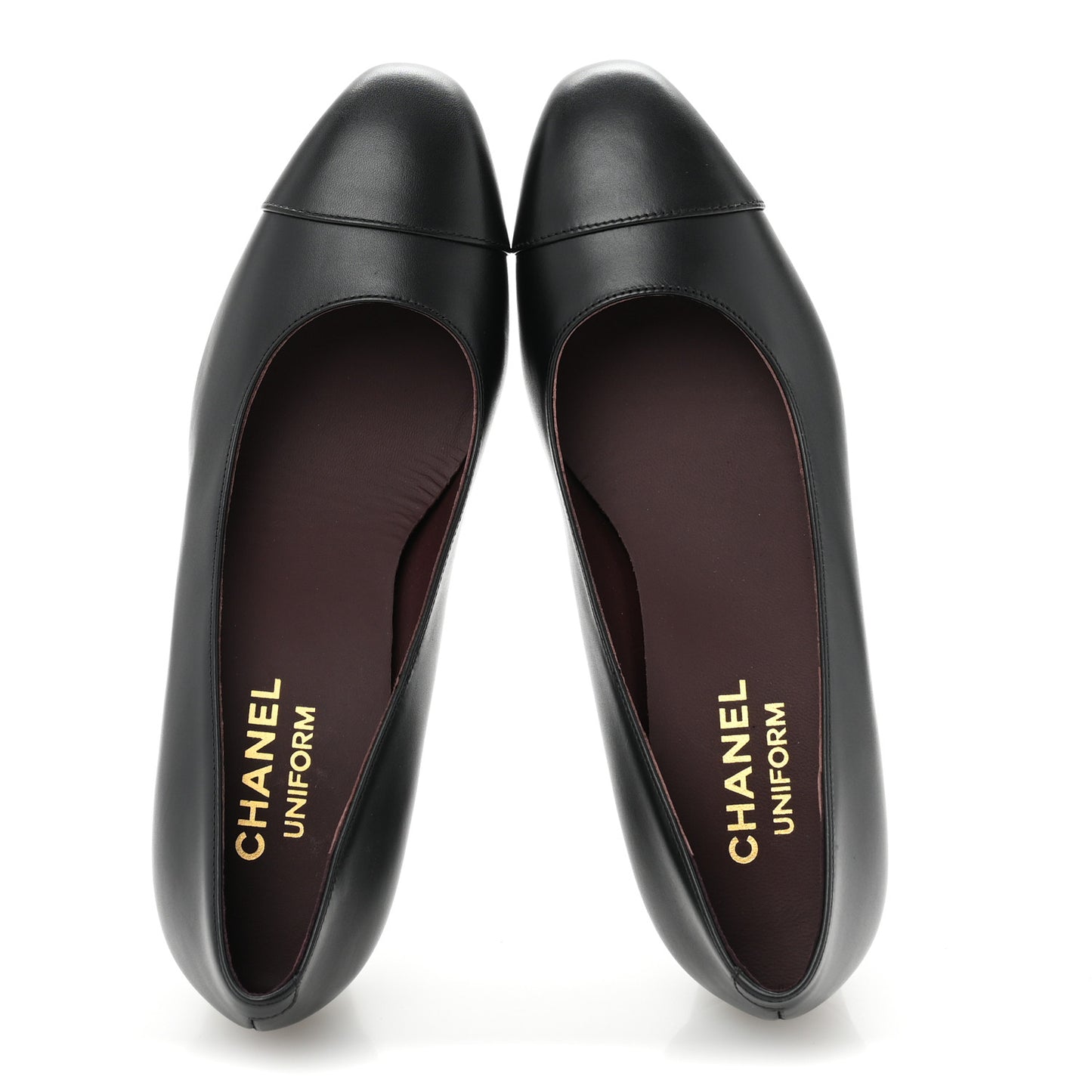 Lambskin Cap Toe CC Uniform Pumps 37 Black
