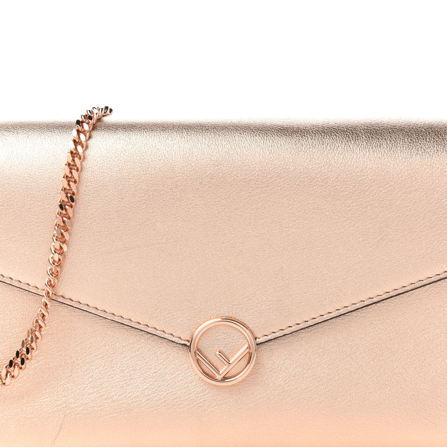 Vitello Laminato F is Fendi Envelope Wallet on Chain Rame