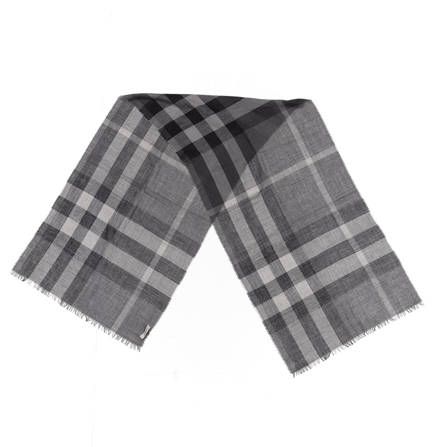 House Check Lightweight Scarf Grey