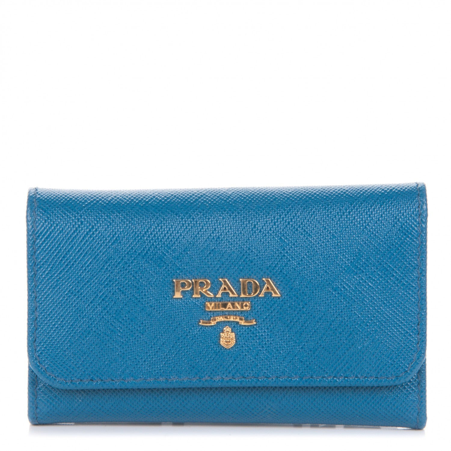 Prada Saffiano Metal 6 Key Holder Cobalto 1 of 7