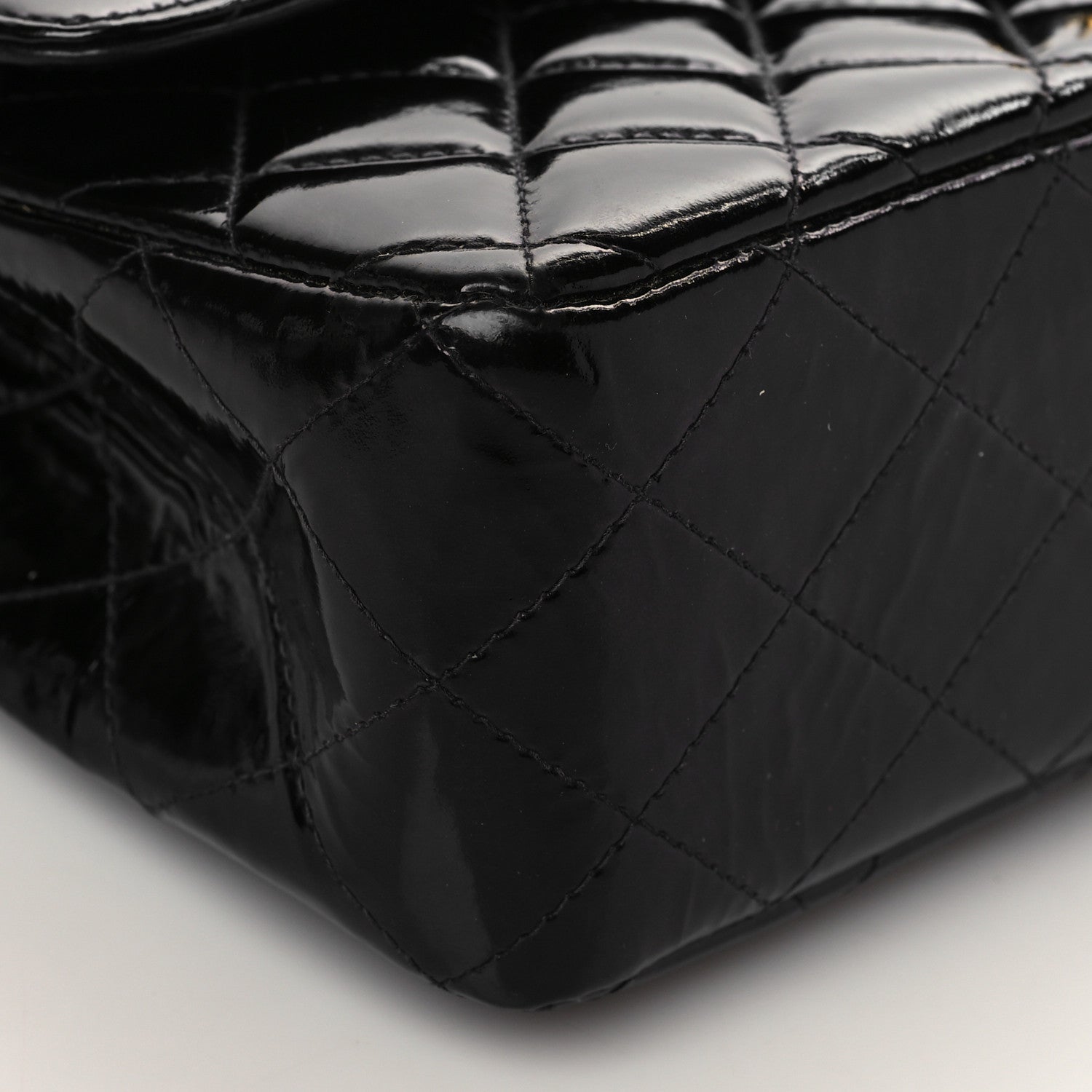 Chanel Patent Quilted Medium Double Flap Black 8 of 9