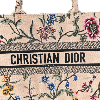 Christian Dior Raffia Embroidered Petites Fleurs Medium Book Tote Natural 8 of 12