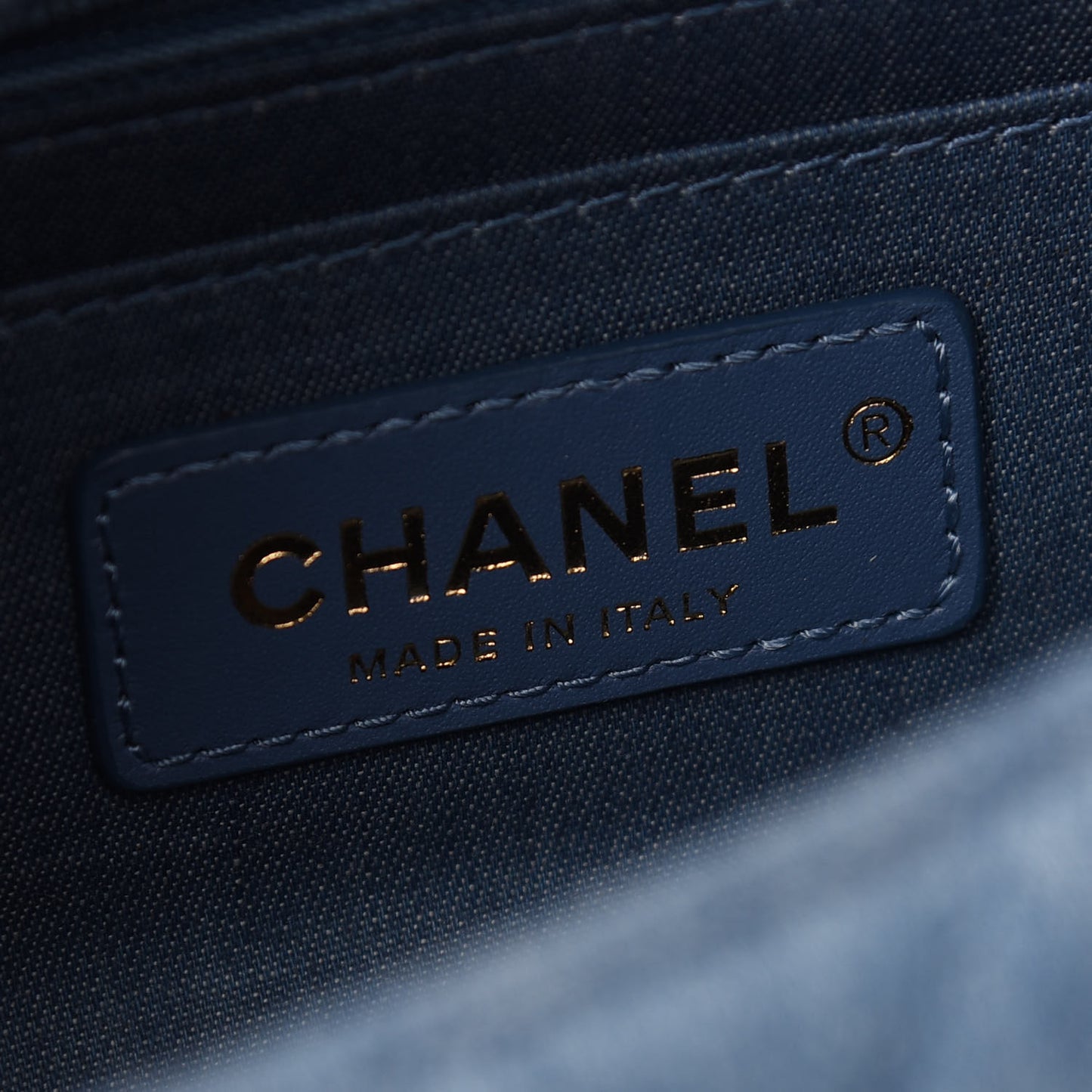 Denim Quilted Mini Pearl Crush Rectangular Flap Blue