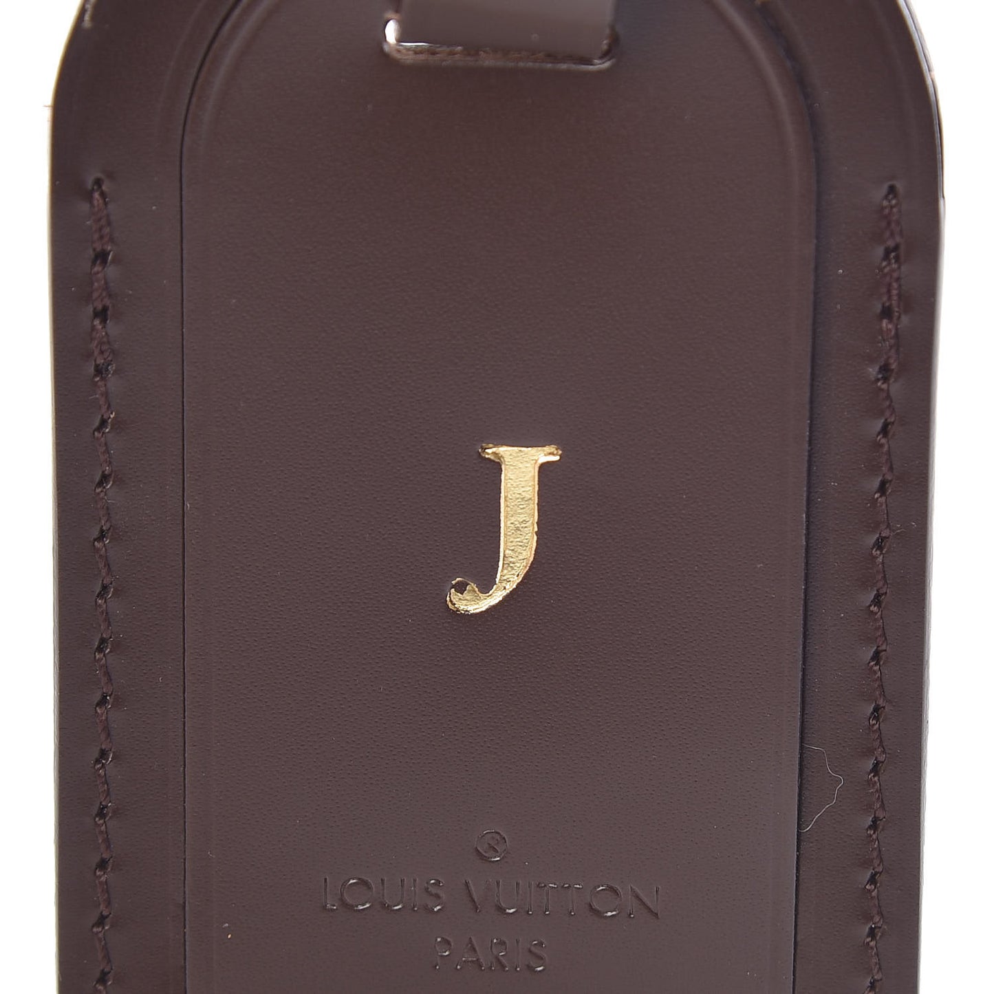 Calfskin Small Luggage Tag Ebene