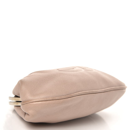 Chanel Lambskin CC Kiss Lock Evening Clutch Light Pink 5 of 8