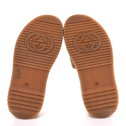 Gucci Canvas GG Monogram Angelina Platform Slide Sandals 36.5 Beige Ruggine 7 of 12