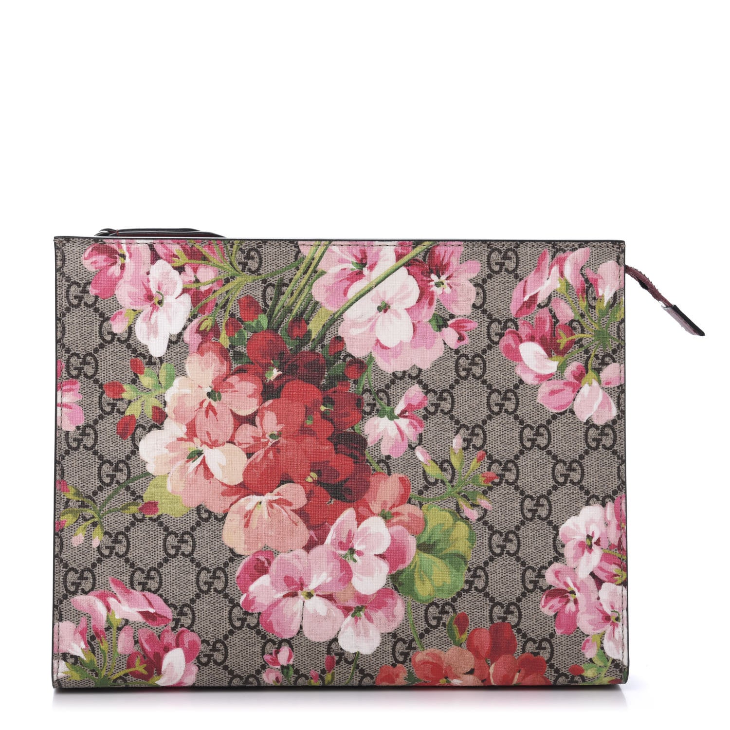 Gucci GG Supreme Monogram Blooms Large Cosmetic Case Beige Multicolor Dry Rose 1 of 8