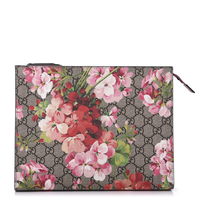 Gucci GG Supreme Monogram Blooms Large Cosmetic Case Beige Multicolor Dry Rose 1 of 8