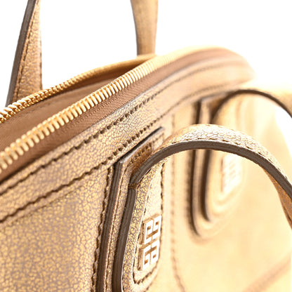 Givenchy Metallic Sugar Goatskin Micro Nightingale Gold 9 of 10