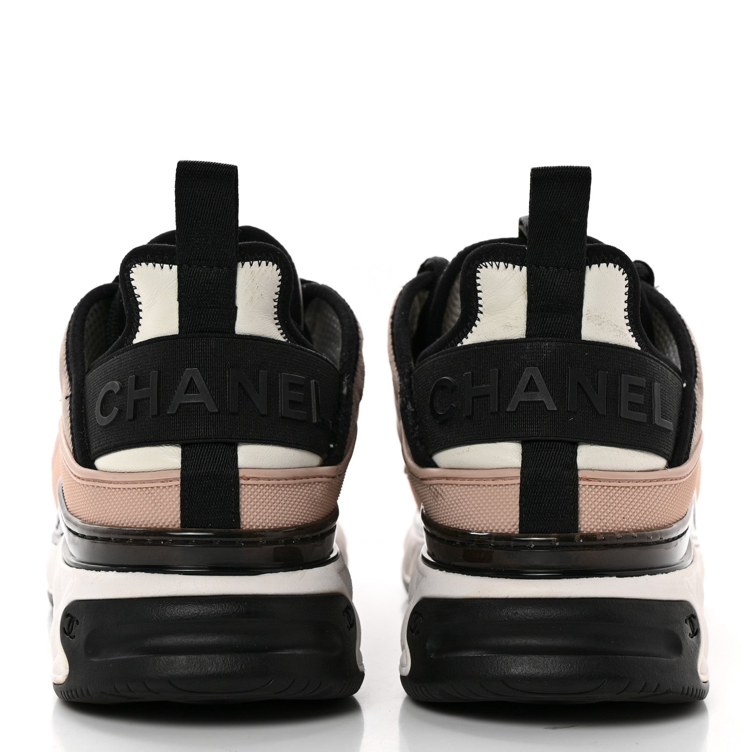 Chanel Suede Calfskin Mixed Fibers CC Sneakers 39 Pink Grey 5 of 13