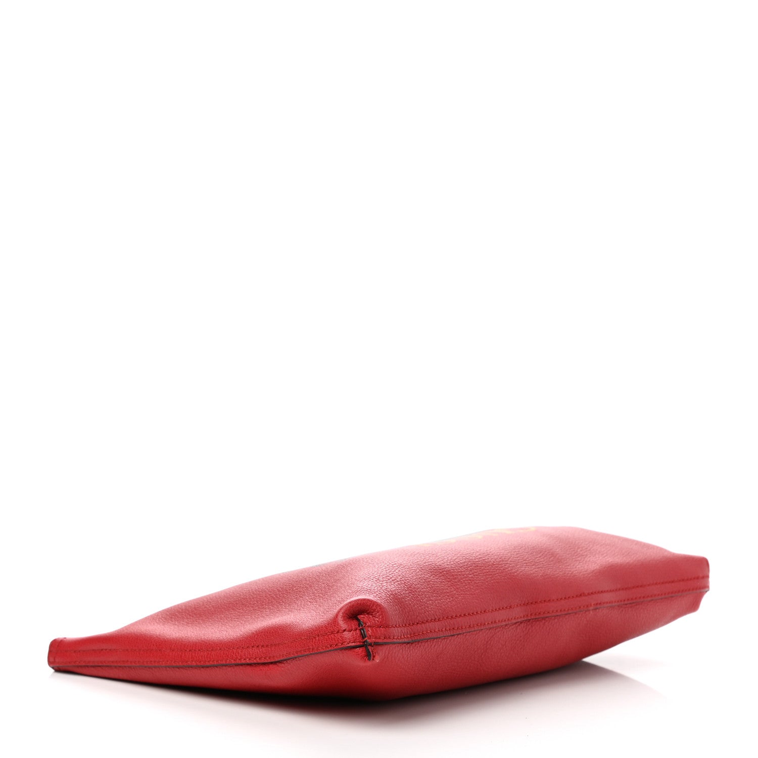 Gucci Pebbled Calfskin Medium Logo Portfolio Clutch Hibiscus Red 4 of 10