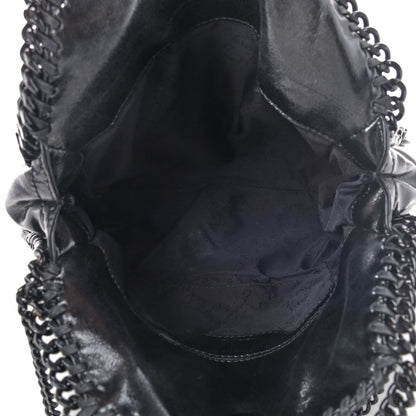 Stella McCartney Patent Eco Alter Nappa Quilted Mini Falabella Fold Over Tote Black 4 of 4