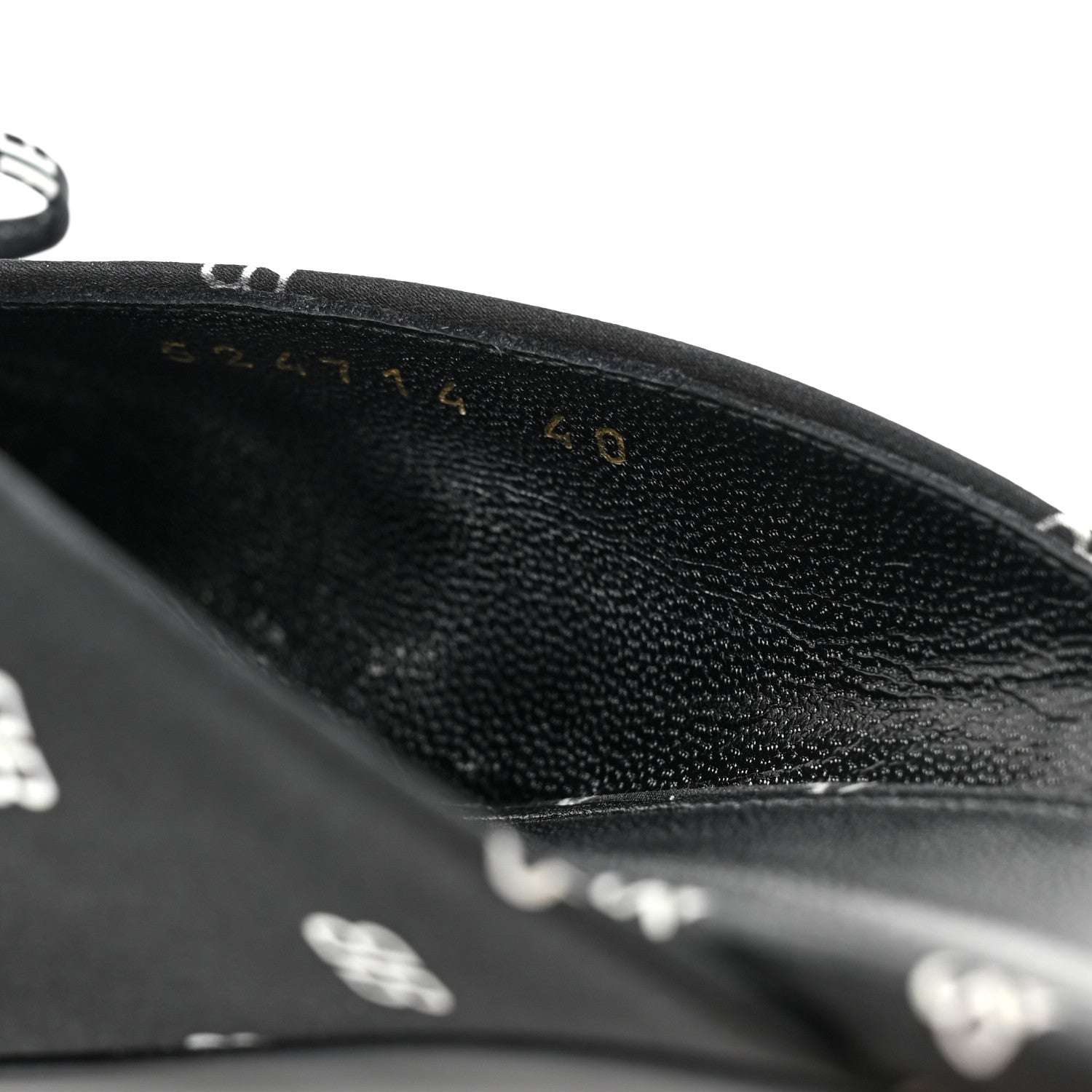 Balenciaga Crepe Satin BB Printed Knife Pointed Toe 40mm Mules 40 Black White 12 of 12