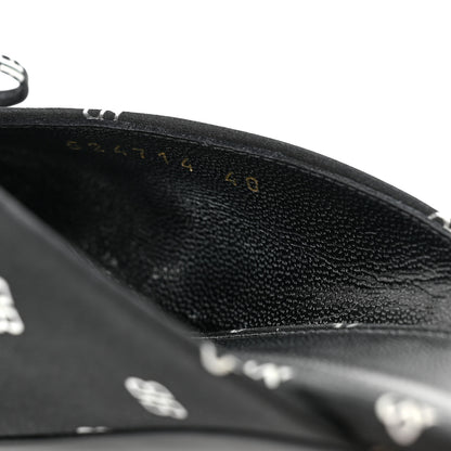 Balenciaga Crepe Satin BB Printed Knife Pointed Toe 40mm Mules 40 Black White 12 of 12