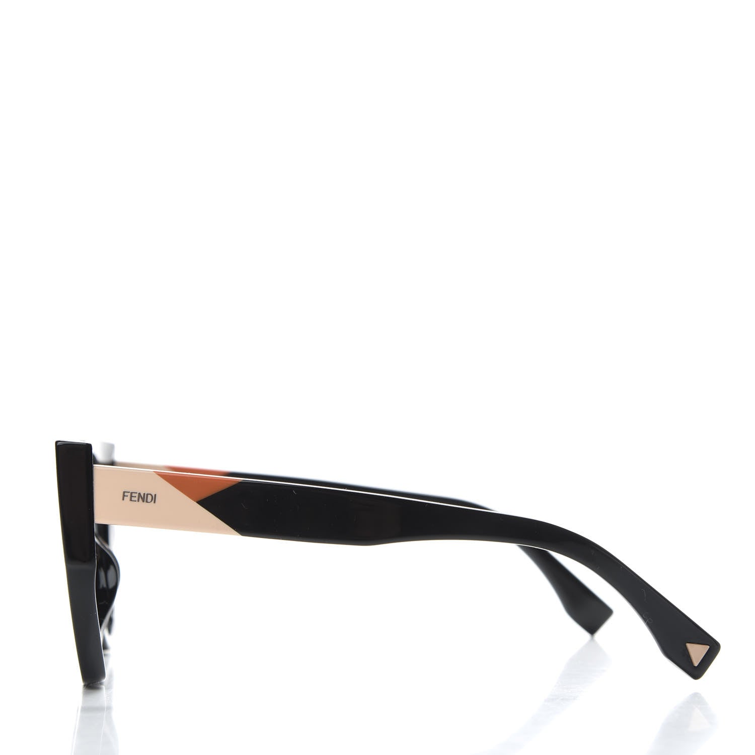 Fendi Acetate Facets Oversized Cat Eye Sunglasses FF 0151/S Black 3 of 7