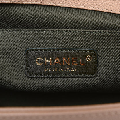Chanel Caviar Quilted Medium Boy Flap Beige 6 of 7