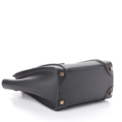 Celine Smooth Calfskin Micro Luggage Black 4 of 9