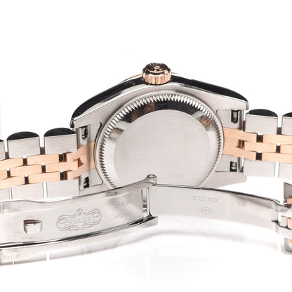 Rolex Stainless Steel 18K Everose Gold Diamond 26mm Oyster Perpetual Datejust Watch Pink 179171 6 of 7