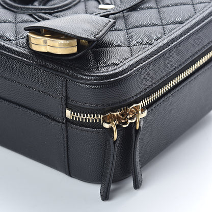 Chanel Caviar Quilted Medium CC Filigree Vanity Case Black 10 of 11