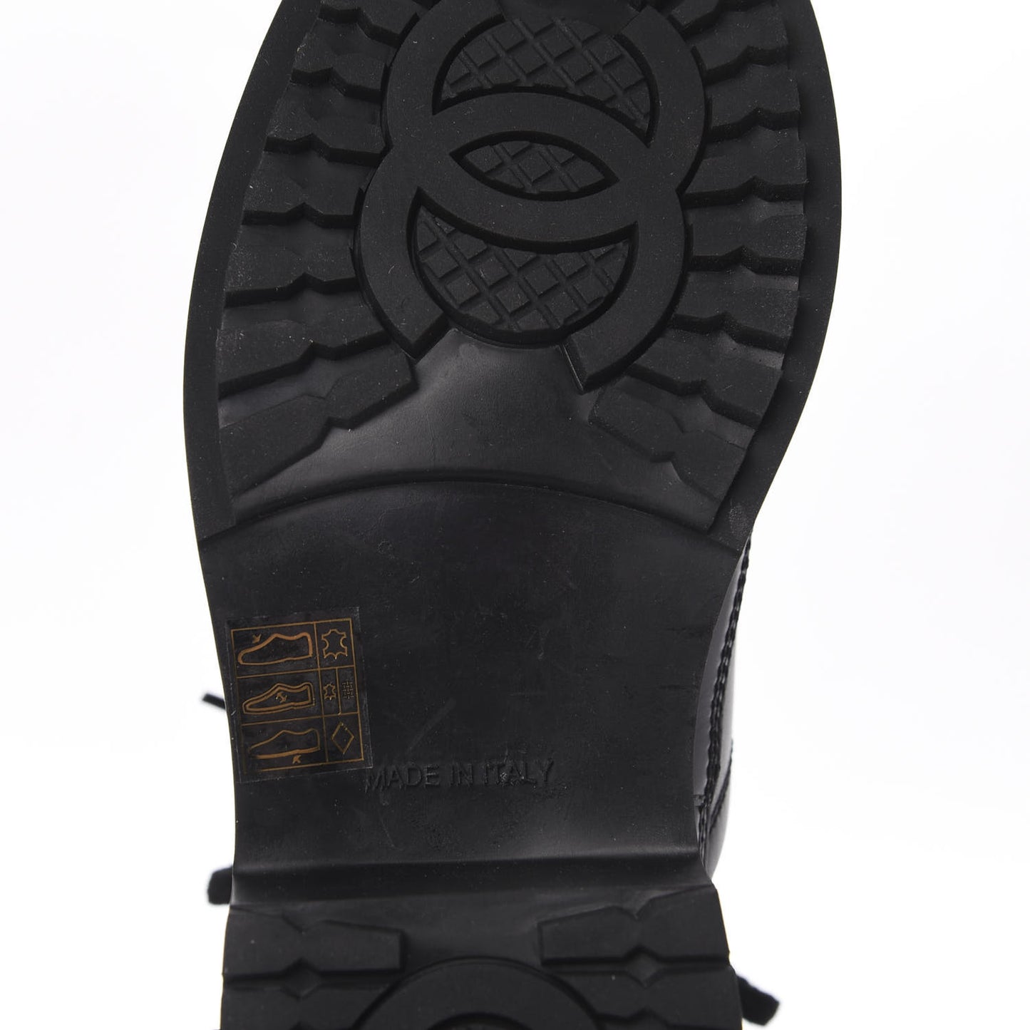 Calfskin Lambskin Lace Up Boots 35 Black