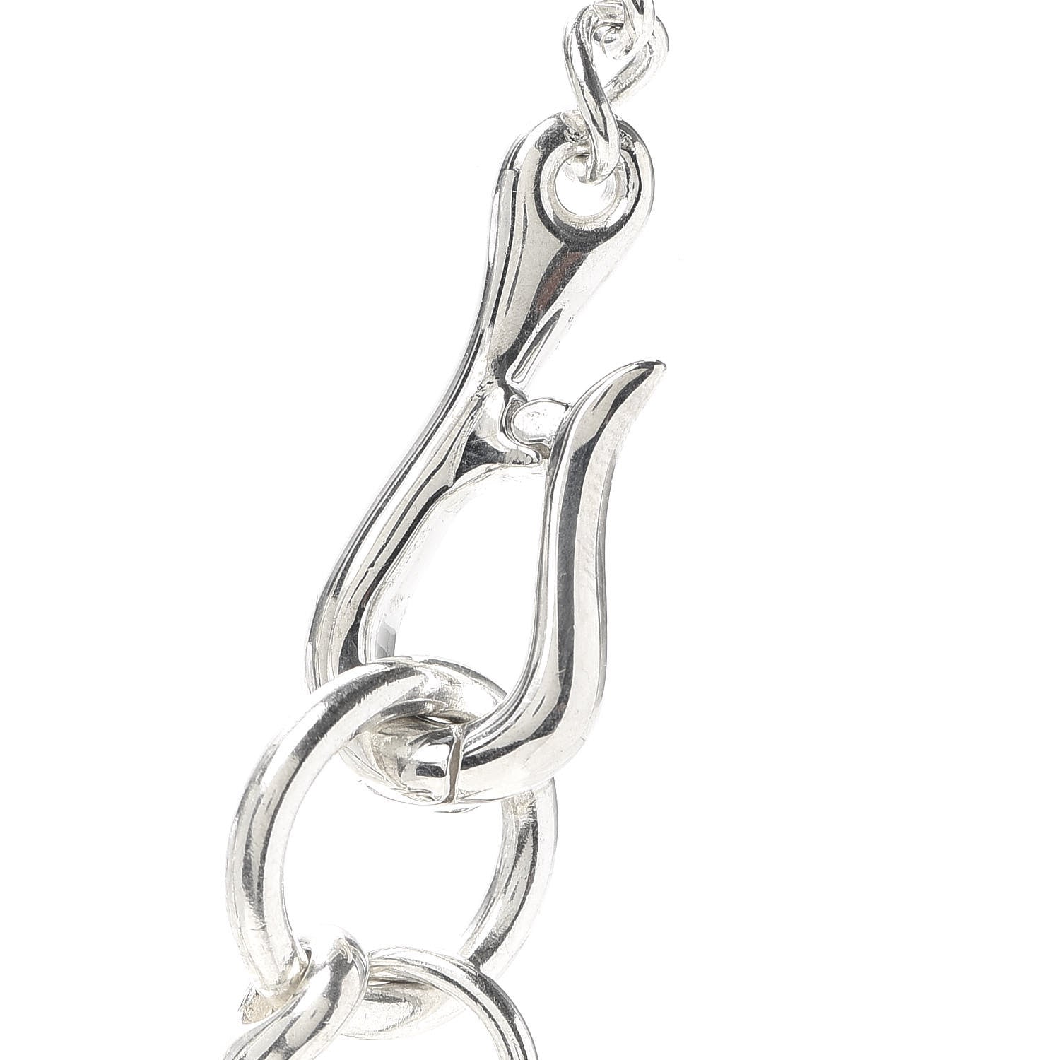 Hermes Sterling Silver GM Galop Long Necklace 4 of 5