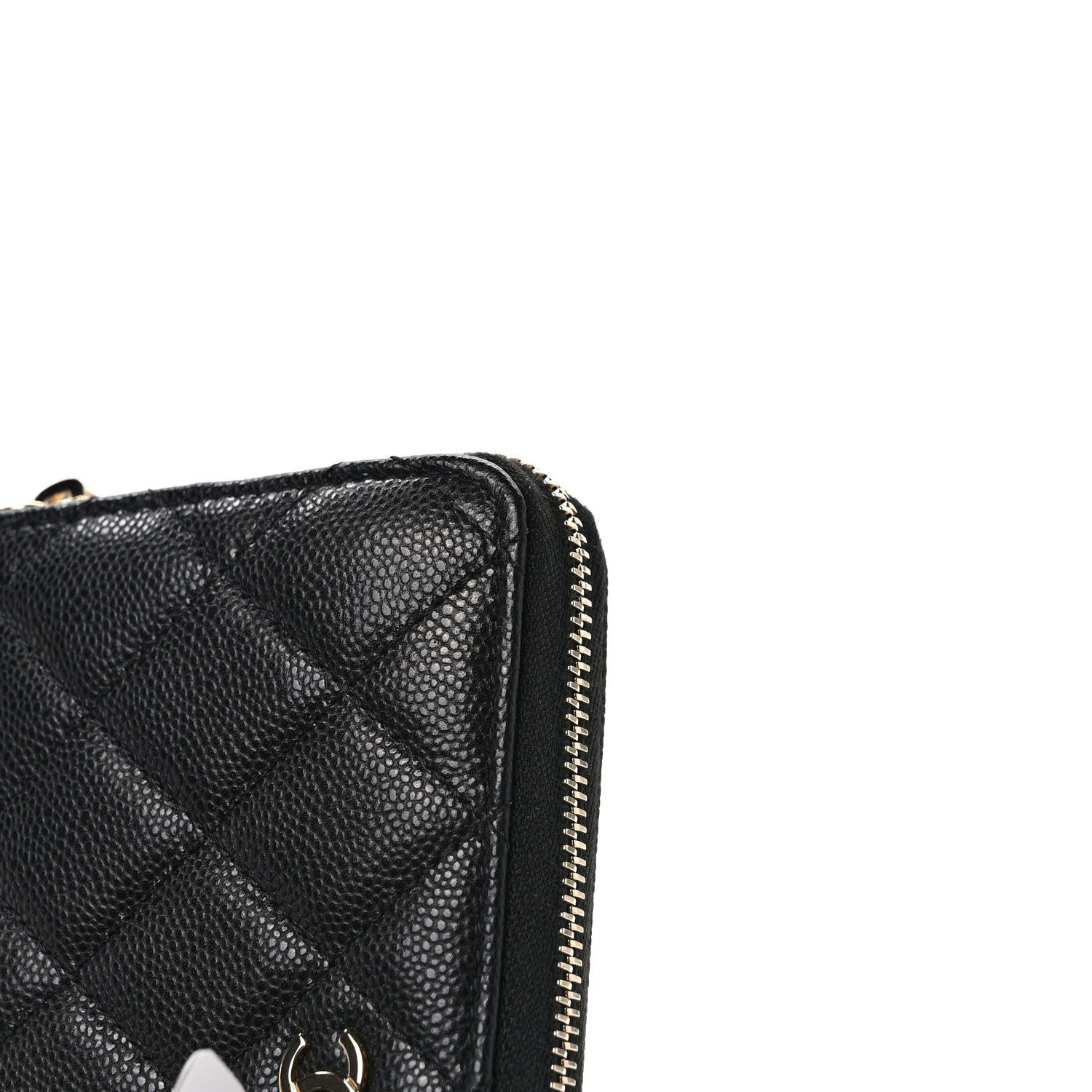 Chanel Caviar Quilted Medium Zip Around Wallet Black 11 of 11