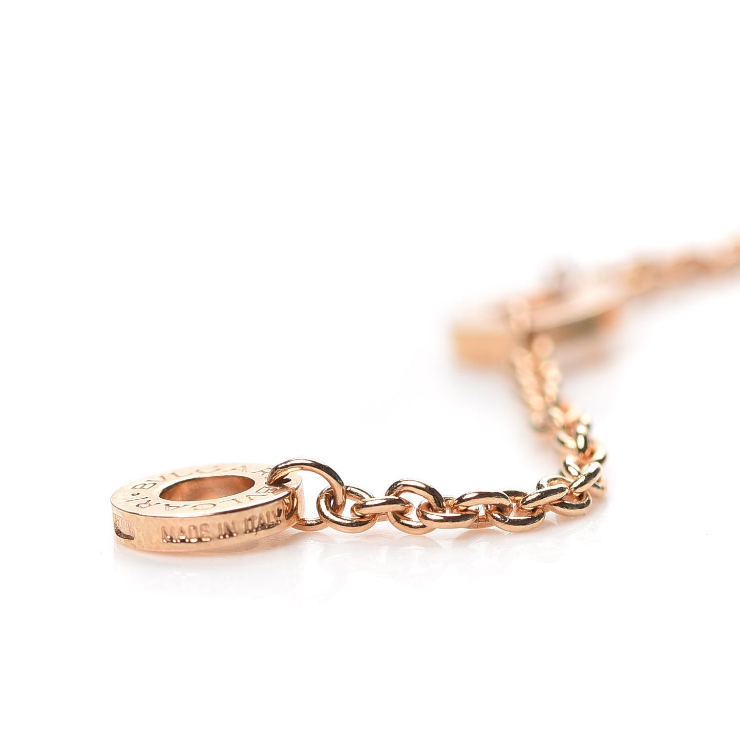 18K Rose Gold Diamond B.Zero1 Pendant Necklace