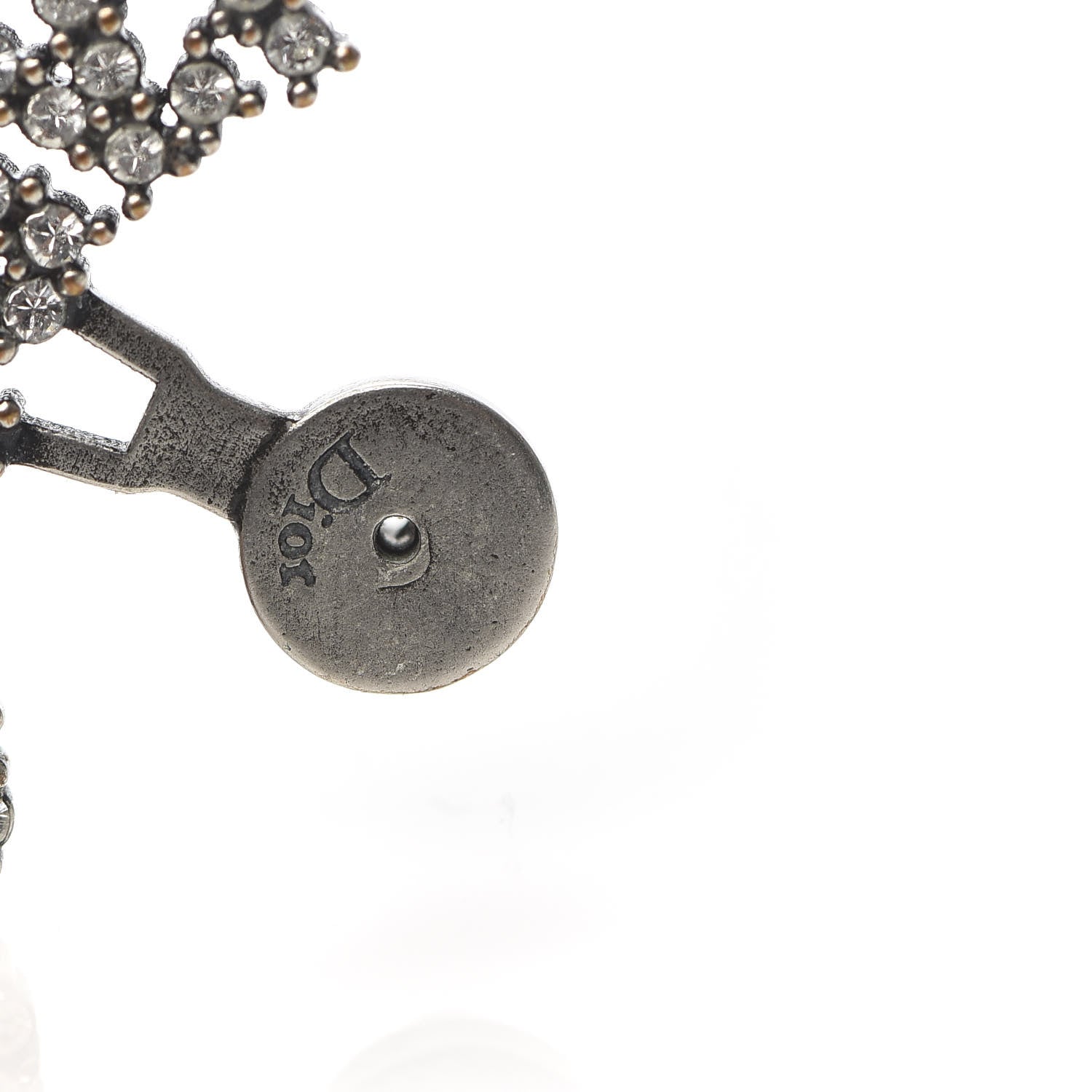 Christian Dior Palladium Crystal J'adior Earrings 4 of 5