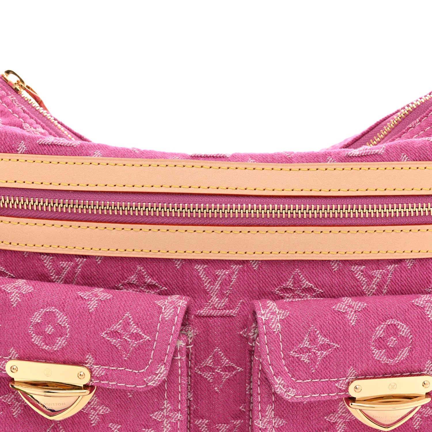 Louis Vuitton Denim Baggy PM Fuchsia 7 of 9