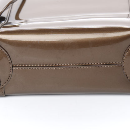 Christian Dior Patent Beaded Malice Tote Brown 11 of 12