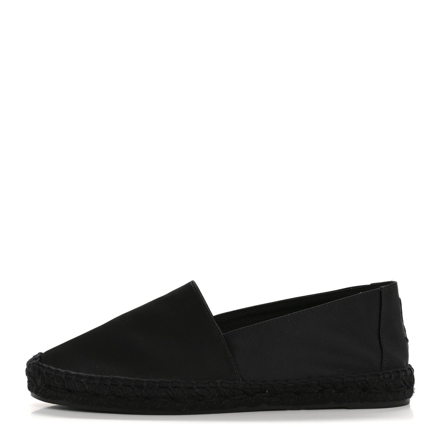 Crepe Satin Elba Espadrilles 38 Black