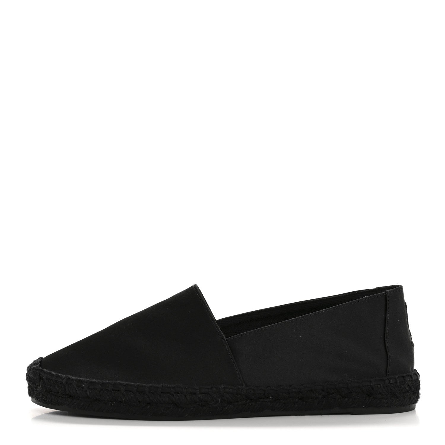 Saint Laurent Crepe Satin Elba Espadrilles 38 Black 1 of 9