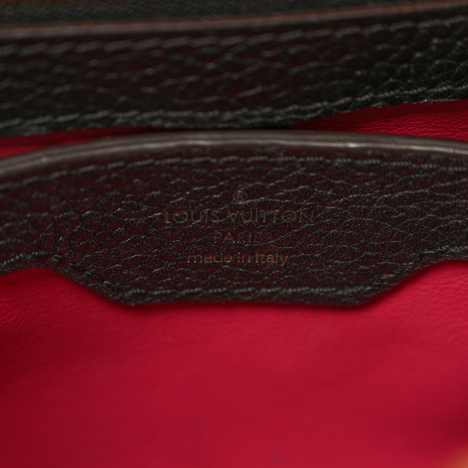 Louis Vuitton Taurillon Capucines BB Black 6 of 9